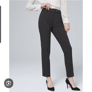 White House Black Market Effortless Tapered Ankle Pants Womens SZ 10L Tall Black